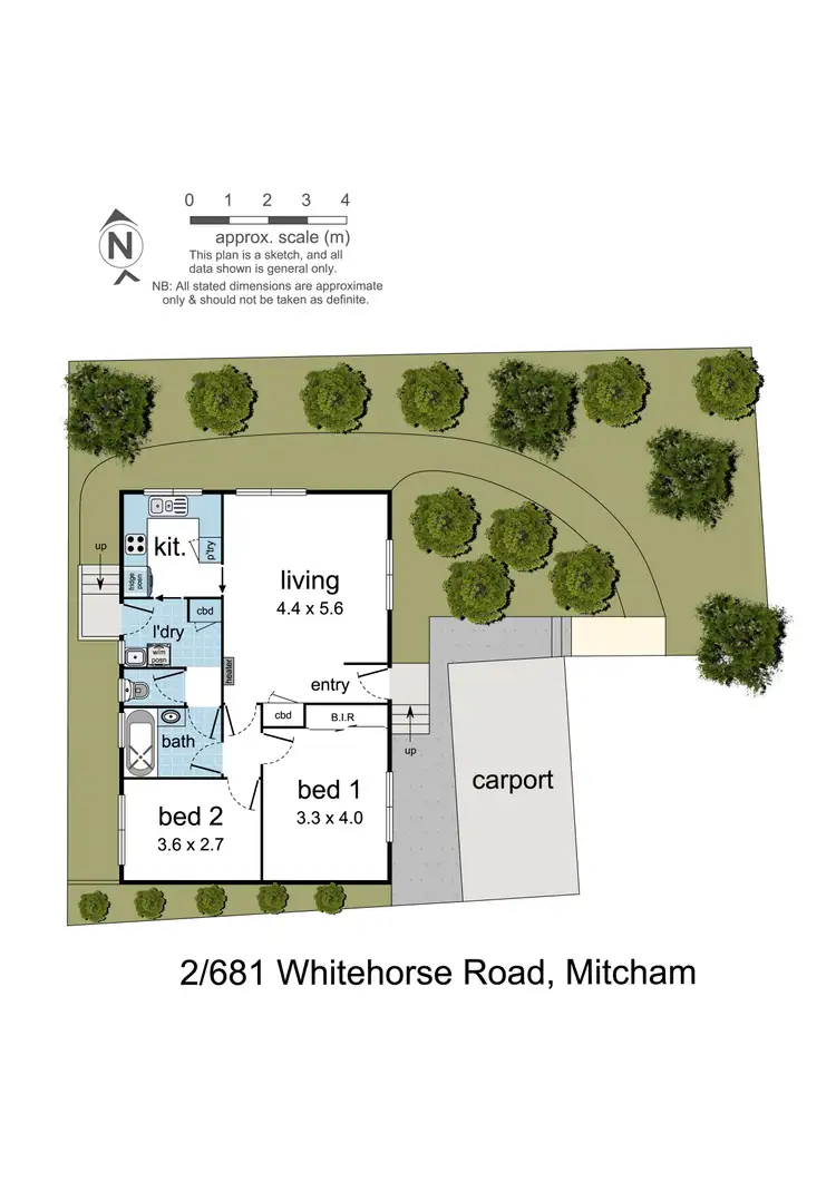 Floorplan of Homely unit listing, 2/681 Whitehorse Road, Mitcham VIC 3132