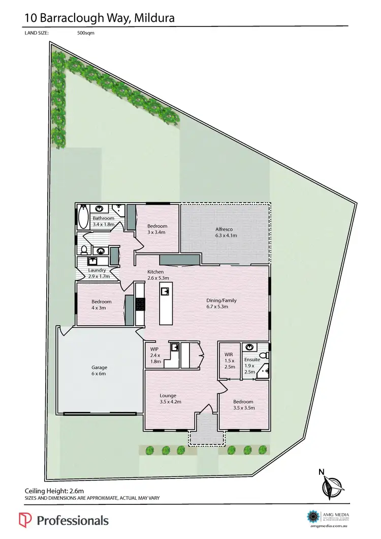 Floorplan of Homely house listing, 10 Barraclough Way, Mildura VIC 3500