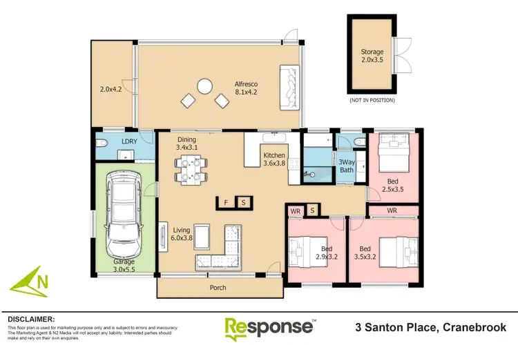 Floorplan of Homely house listing, 3 Santon Place, Cranebrook NSW 2749