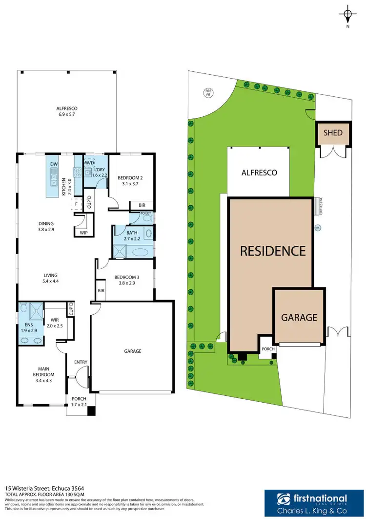 Floorplan of Homely house listing, 15 Wisteria Street, Echuca VIC 3564