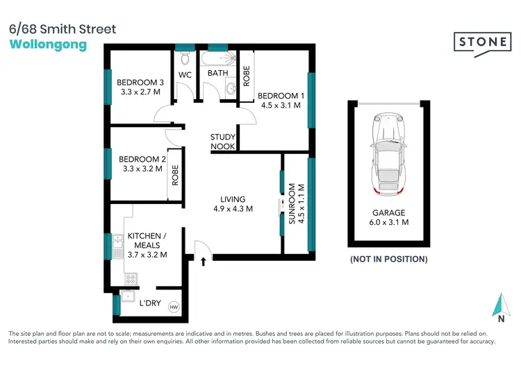 Floorplan of Homely unit listing, 6/68 Smith Street, Wollongong NSW 2500