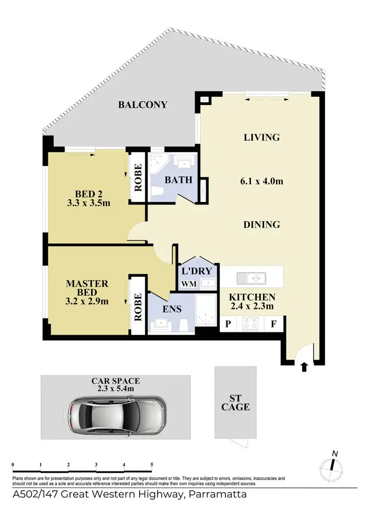 Floorplan of Homely apartment listing, A502/147 Great Western Highway, Mays Hill NSW 2145