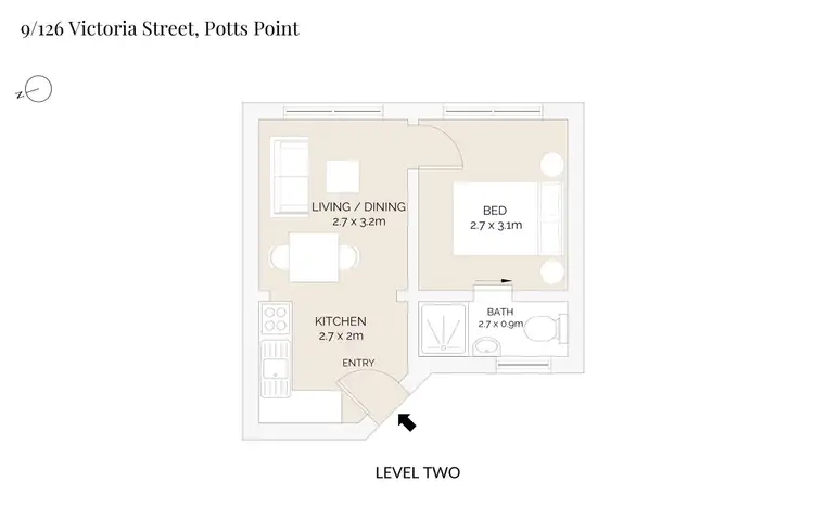 Floorplan of Homely unit listing, 9/126 Victoria Street, Potts Point NSW 2011