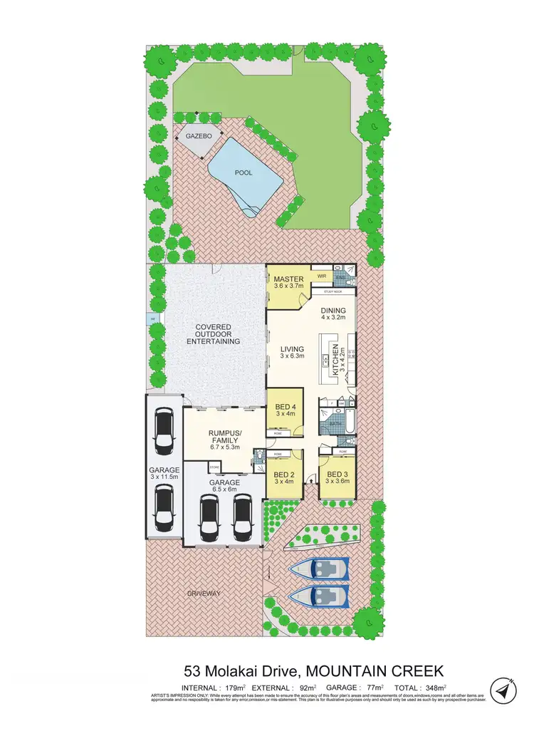 Floorplan of Homely house listing, 53 Molakai Drive, Mountain Creek QLD 4557
