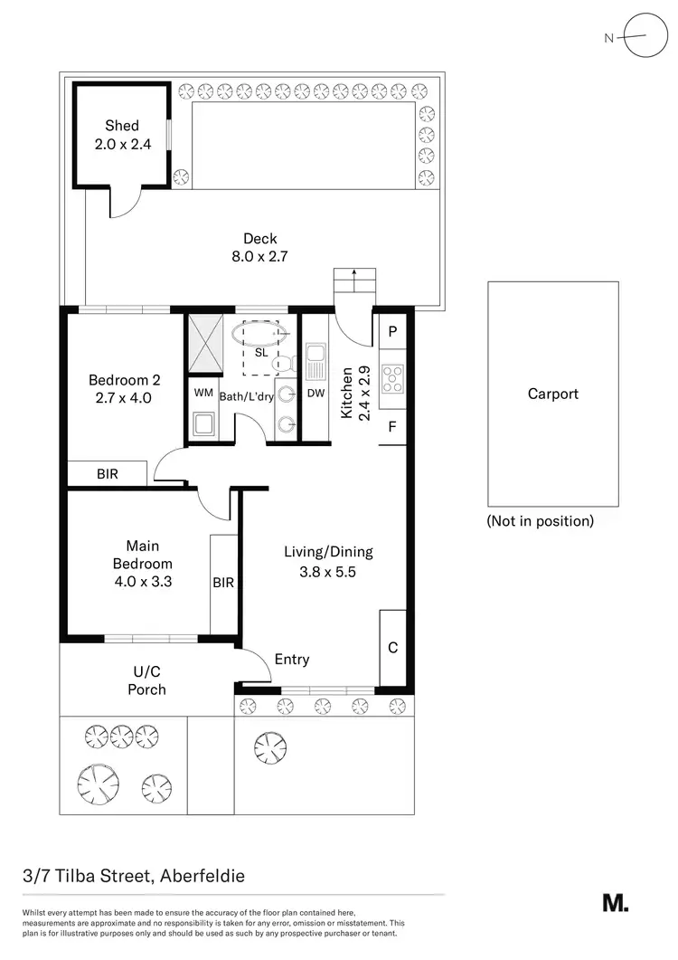 Floorplan of Homely villa listing, 3/7 Tilba Street, Aberfeldie VIC 3040