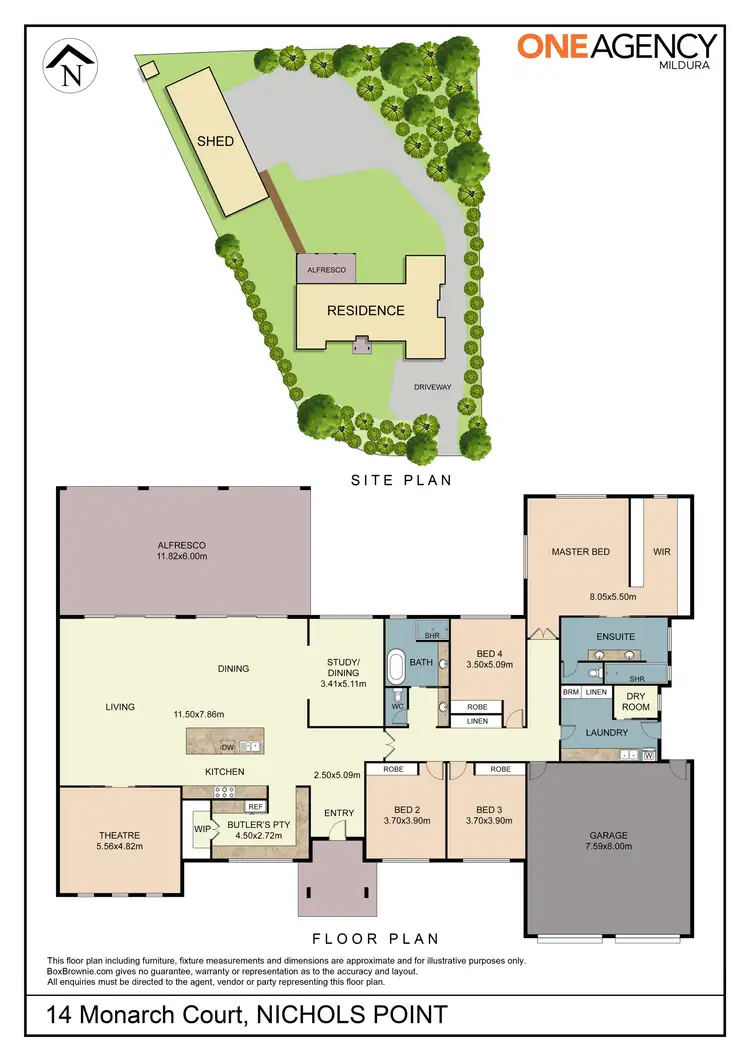 Floorplan of Homely house listing, 14 Monarch Court, Nichols Point VIC 3501