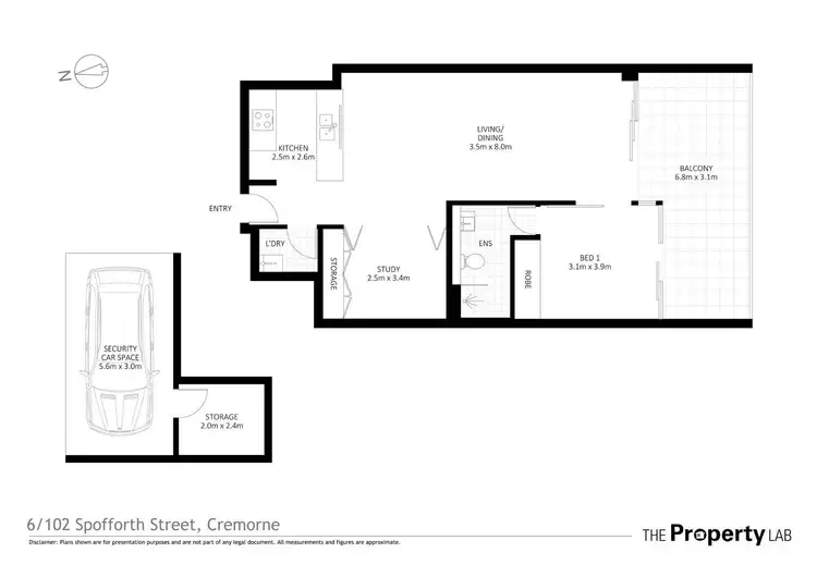 Floorplan of Homely apartment listing, 6/102 Spofforth Street, Cremorne NSW 2090
