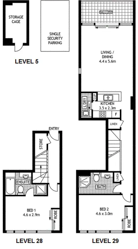 Floorplan of Homely apartment listing, 283/420 Pitt Street, Sydney NSW 2000