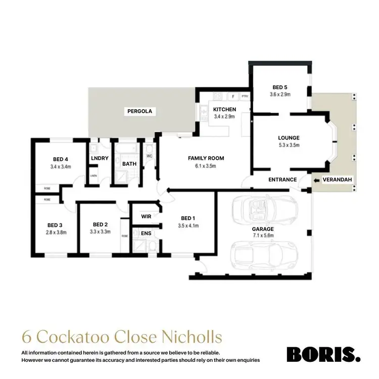 Floorplan of Homely house listing, 6 Cockatoo Close, Nicholls ACT 2913