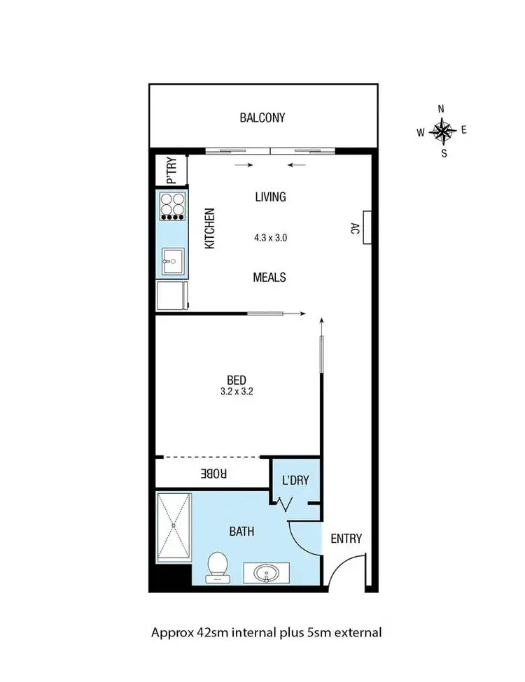 Floorplan of Homely apartment listing, 2007/283 City Road, Southbank VIC 3006