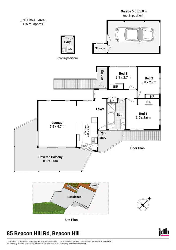 Floorplan of Homely semi-detached listing, 85B Beacon Hill Road, Beacon Hill NSW 2100
