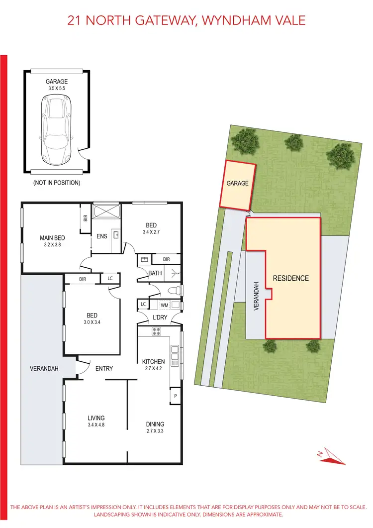 Floorplan of Homely house listing, 21 North Gateway, Wyndham Vale VIC 3024