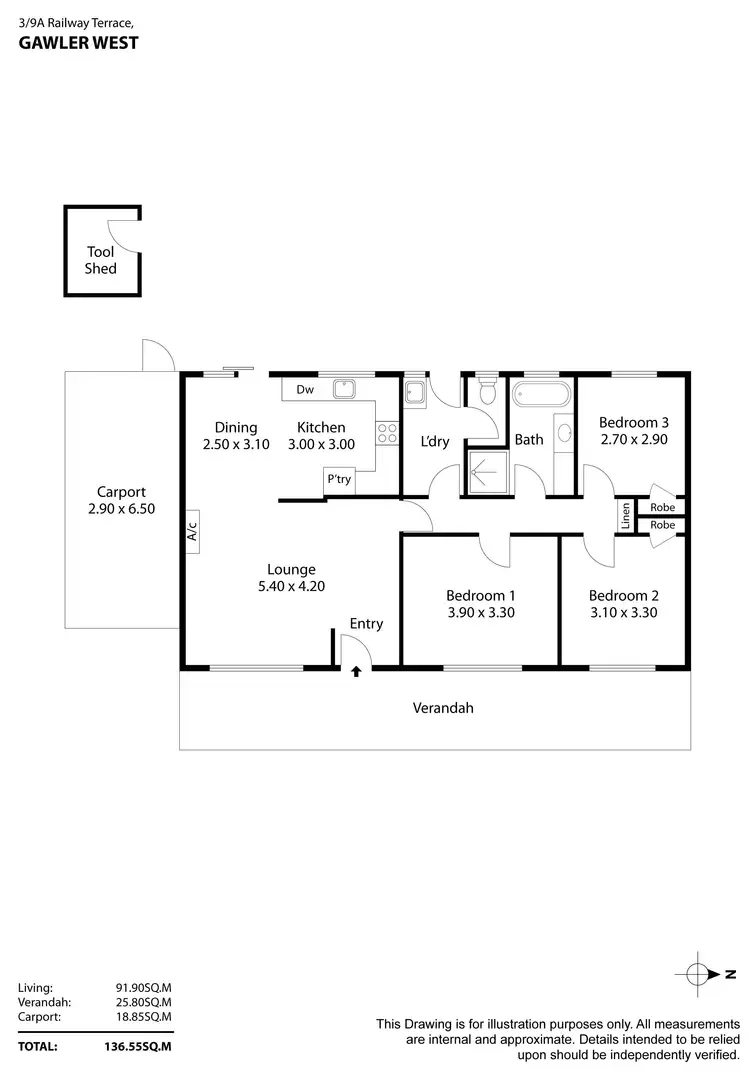 Floorplan of Homely house listing, 3/9A Railway Terrace, Gawler West SA 5118
