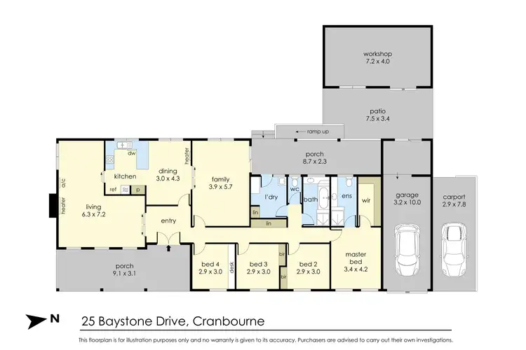 Floorplan of Homely house listing, 25 Baystone Drive, Cranbourne VIC 3977