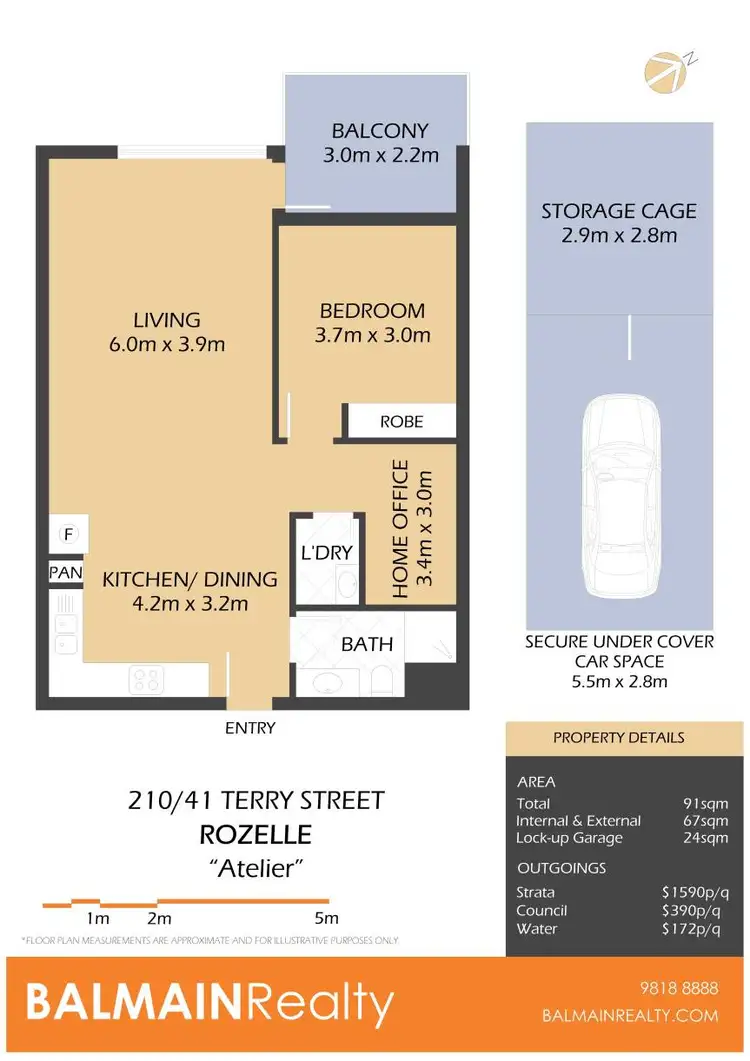 Floorplan of Homely apartment listing, 210/41 Terry Street, Rozelle NSW 2039