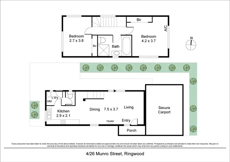 Floorplan of Homely unit listing, 4/26 Munro Street, Ringwood VIC 3134