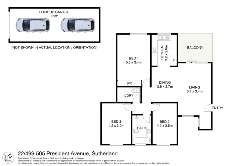 Floorplan of Homely apartment listing, 22/499-505 President Avenue, Sutherland NSW 2232
