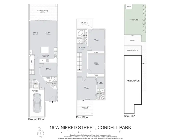 Floorplan of Homely semi-detached listing, 16 Winifred Street, Condell Park NSW 2200