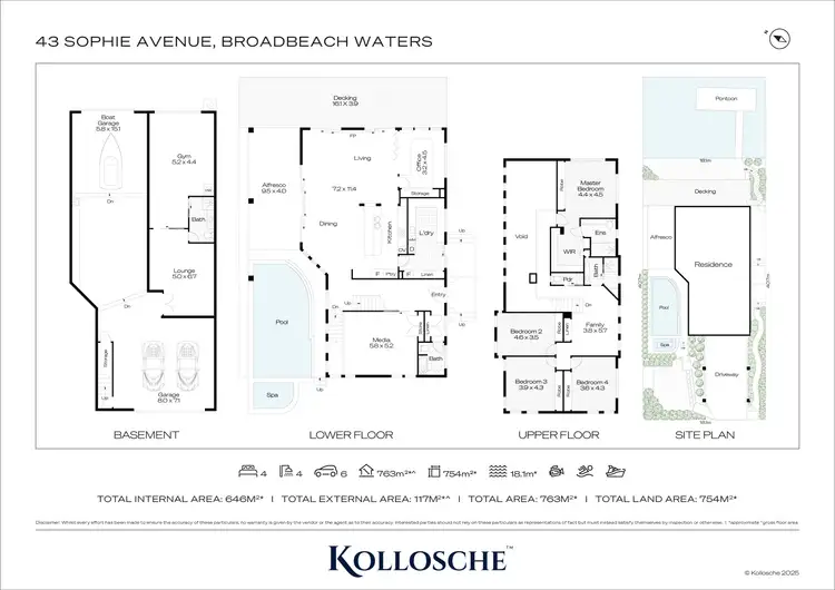 Floorplan of Homely house listing, 43 Sophie Avenue, Broadbeach Waters QLD 4218