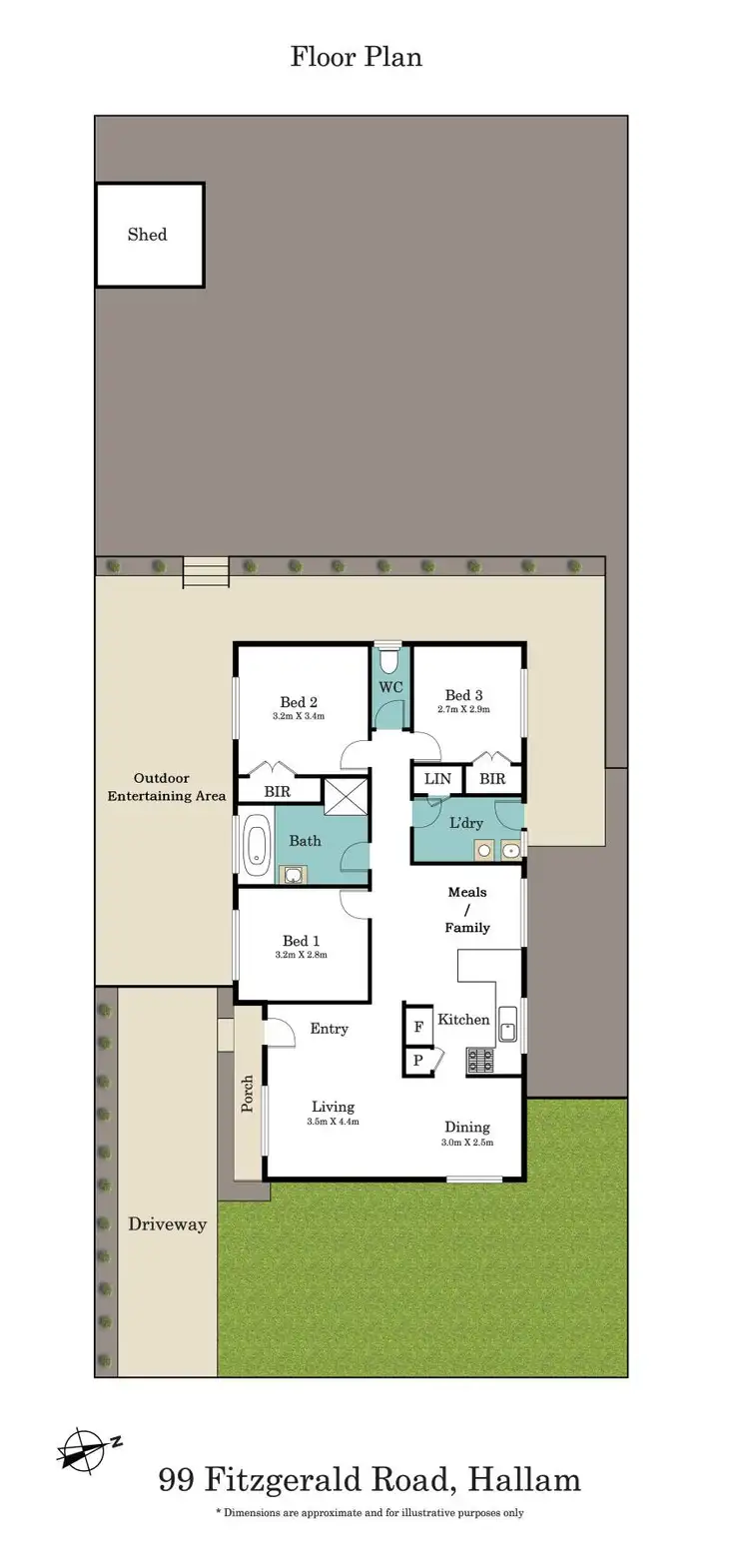 Floorplan of Homely house listing, 99 Fitzgerald Road, Hallam VIC 3803