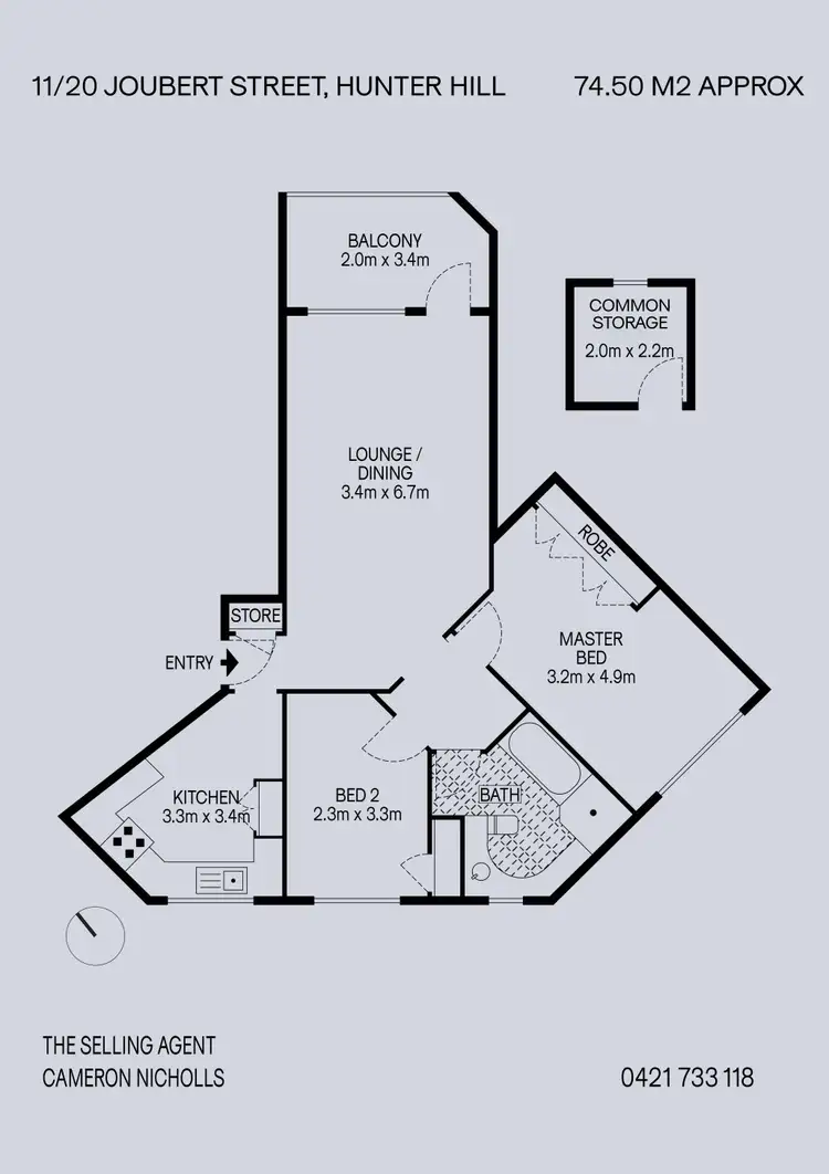 Floorplan of Homely apartment listing, 11/20 Joubert Street, Hunters Hill NSW 2110