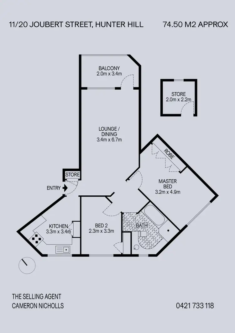 Floorplan of Homely apartment listing, 11/20 Joubert Street, Hunters Hill NSW 2110