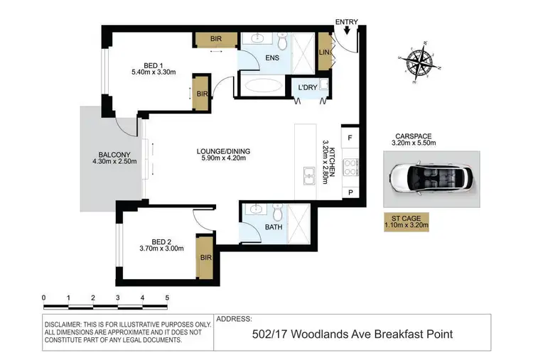 Floorplan of Homely apartment listing, 502/17 Woodlands Avenue, Breakfast Point NSW 2137