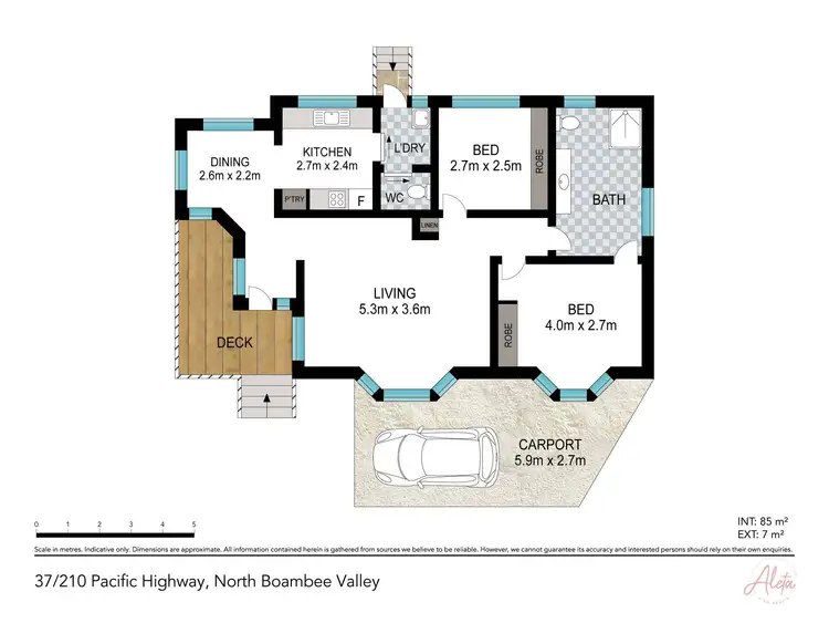 Floorplan of Homely villa listing, 37/210 Pacific Highway, North Boambee Valley NSW 2450