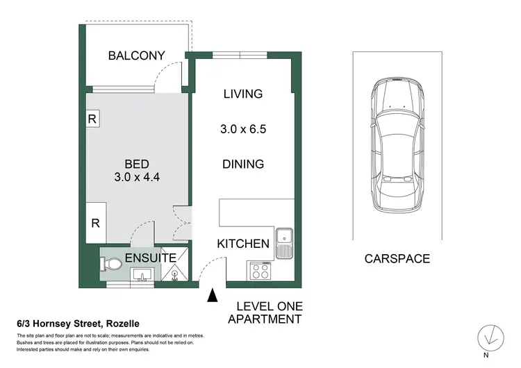 Floorplan of Homely apartment listing, 6/3 Hornsey Street, Rozelle NSW 2039