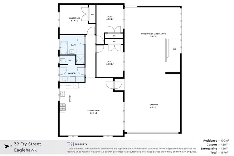 Floorplan of Homely house listing, 39 Fry Street, Eaglehawk VIC 3556