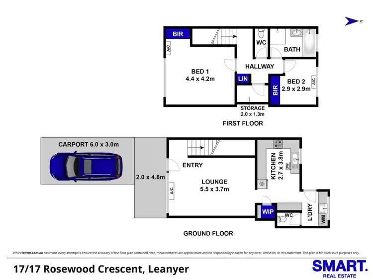 Floorplan of Homely unit listing, 17/17 Rosewood Crescent, Leanyer NT 812