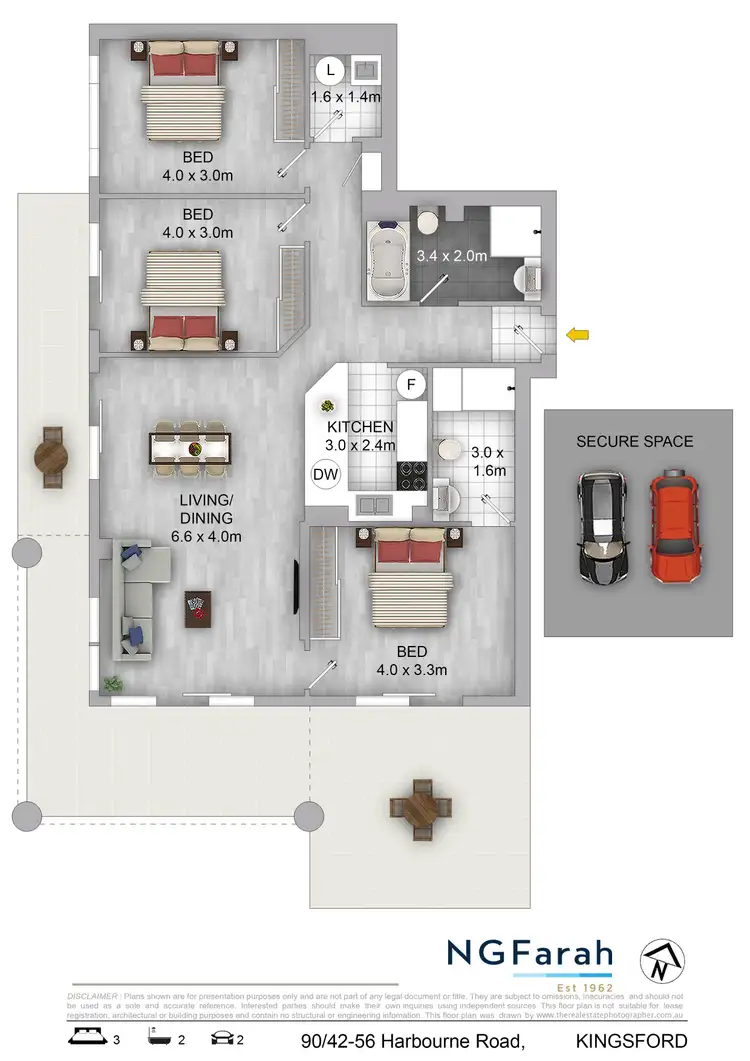Floorplan of Homely apartment listing, 90/42-56 Harbourne Road, Kingsford NSW 2032