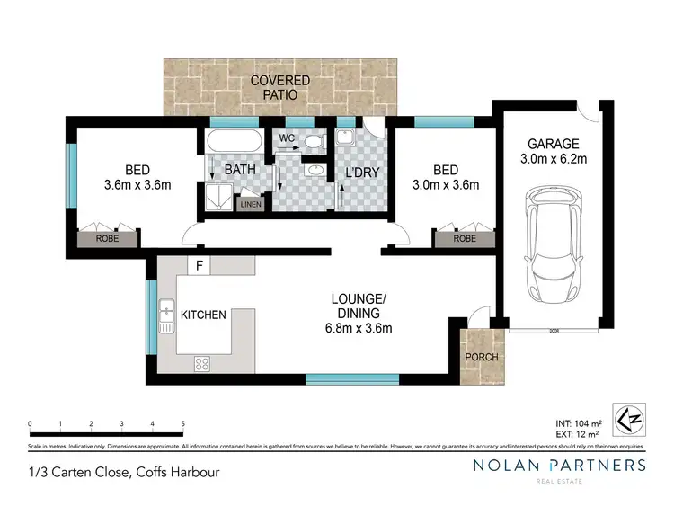 Floorplan of Homely villa listing, 1/3 Carten Close, Coffs Harbour NSW 2450