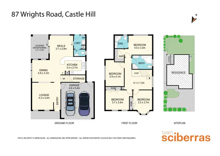 Floorplan of Homely semi-detached listing, 87 Wrights Road, Castle Hill NSW 2154