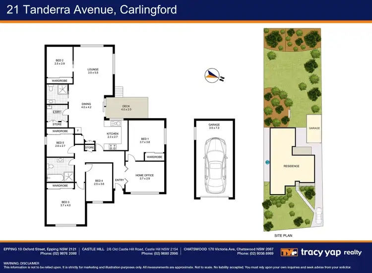 Floorplan of Homely house listing, 21 Tanderra Avenue, Carlingford NSW 2118