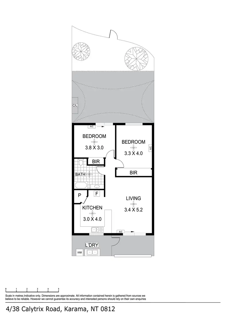 Floorplan of Homely unit listing, 4/38 Calytrix Road, Karama NT 812