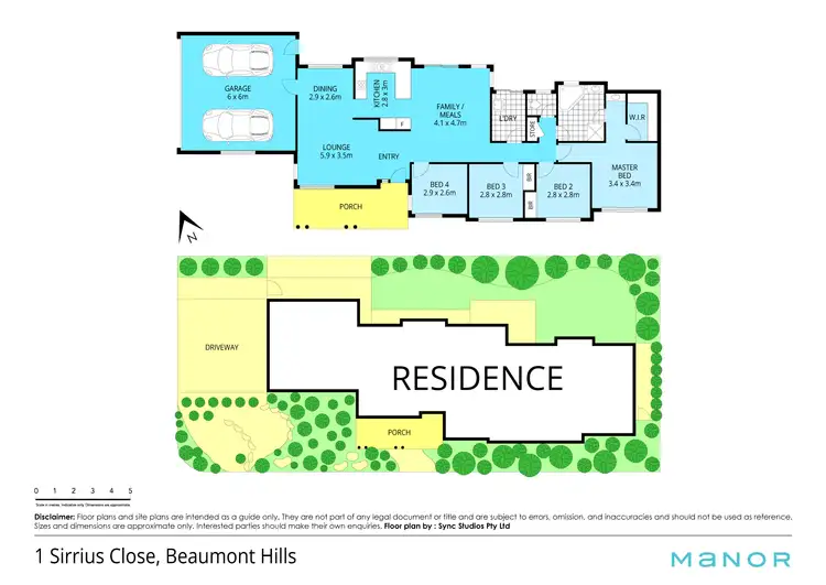Floorplan of Homely house listing, 1 Sirrius Close, Beaumont Hills NSW 2155