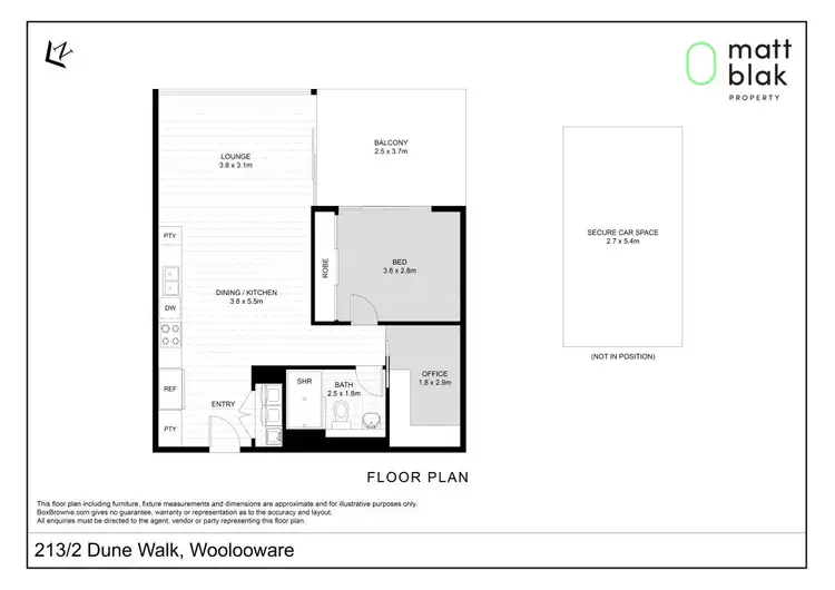 Floorplan of Homely apartment listing, 213/2 Dune Walk, Woolooware NSW 2230