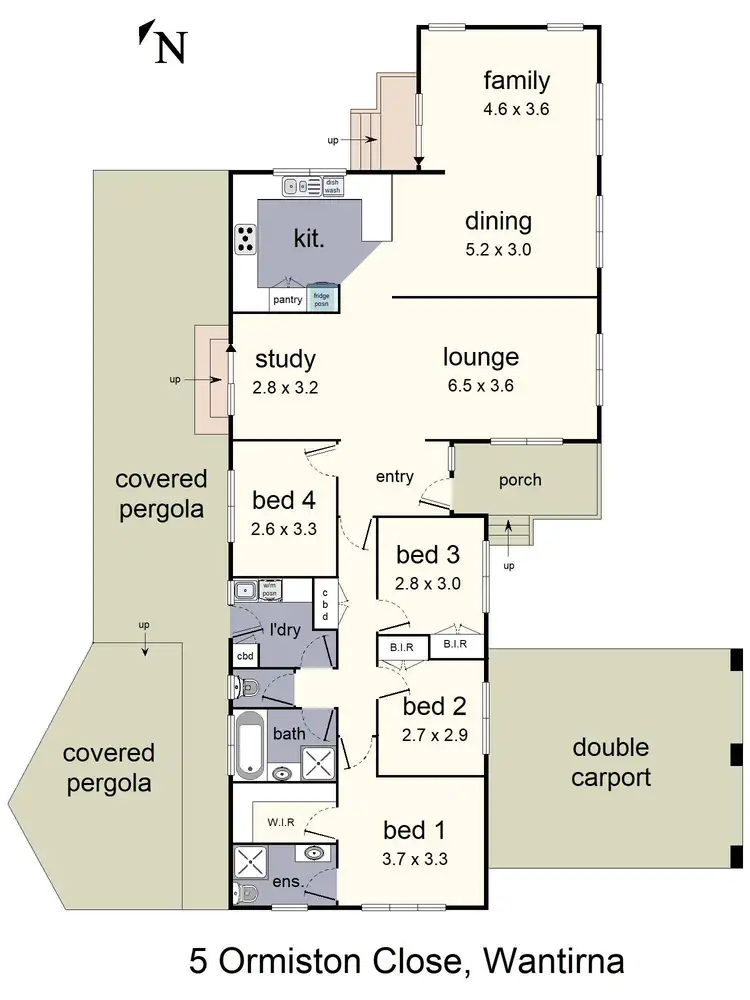 Floorplan of Homely house listing, 5 Ormiston Close, Wantirna VIC 3152