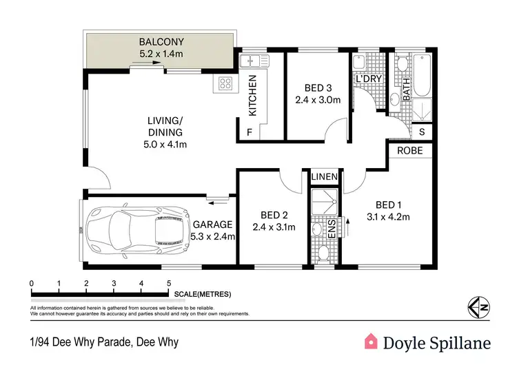 Floorplan of Homely apartment listing, 1/94 Dee Why Parade, Dee Why NSW 2099
