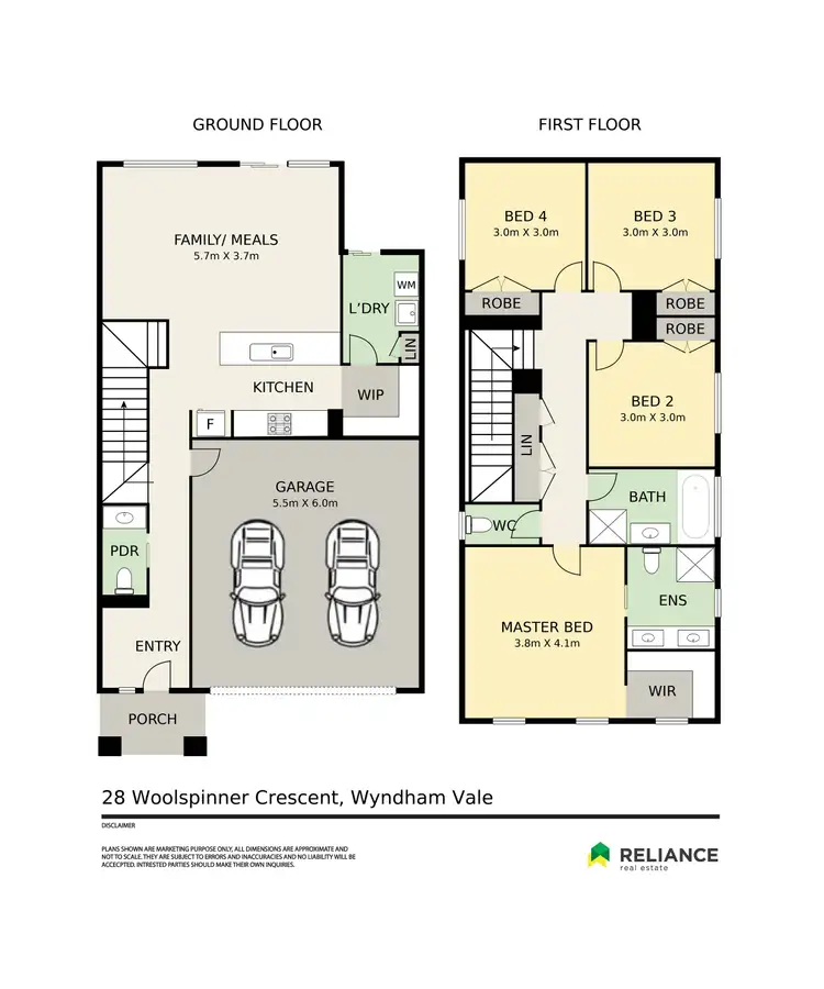 Floorplan of Homely house listing, 28 Woolspinner Crescent, Wyndham Vale VIC 3024