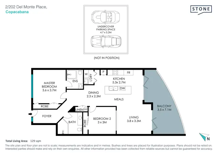 Floorplan of Homely apartment listing, 2/202-204 Del Monte Place, Copacabana NSW 2251