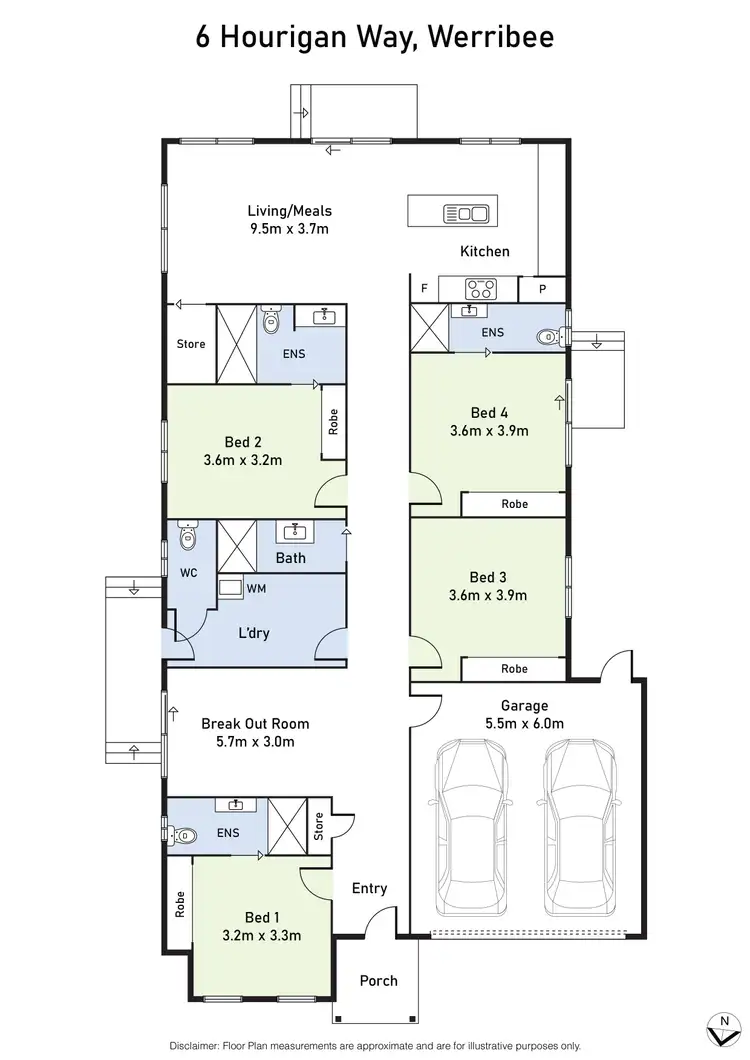 Floorplan of Homely house listing, 6 Hourigan Way, Werribee VIC 3030