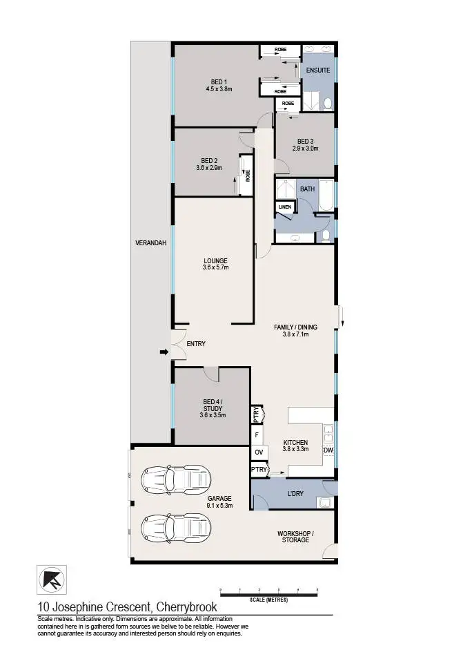 Floorplan of Homely house listing, 10 Josephine Crescent, Cherrybrook NSW 2126