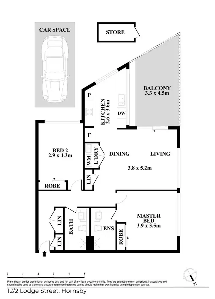 Floorplan of Homely apartment listing, Level 1/12/2-4 Lodge Street, Hornsby NSW 2077