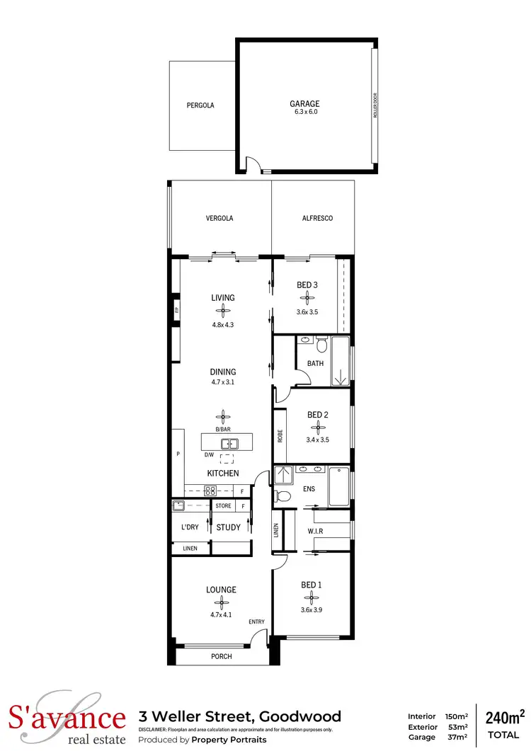 Floorplan of Homely house listing, 3a Weller Street, Goodwood SA 5034