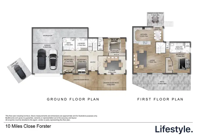 Floorplan of Homely house listing, 10 Miles Close, Forster NSW 2428