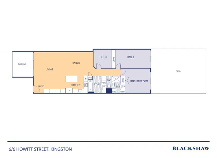 Floorplan of Homely apartment listing, 6/6 Howitt Street, Kingston ACT 2604