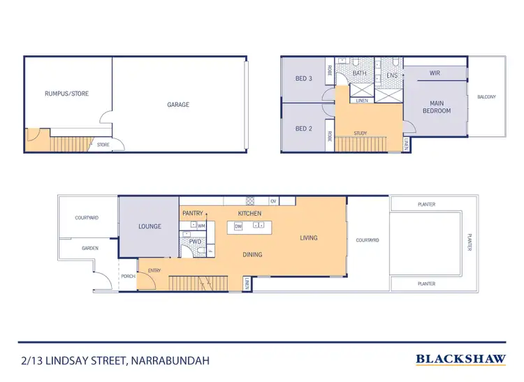Floorplan of Homely townhouse listing, 2/13 Lindsay Street, Narrabundah ACT 2604