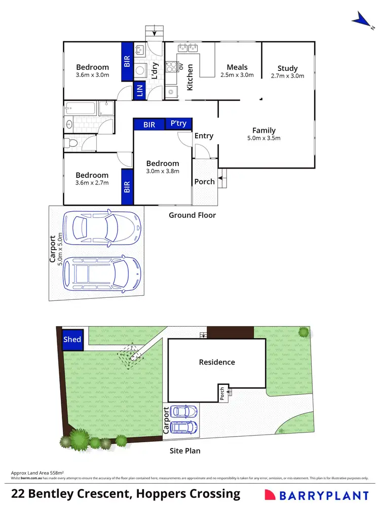 Floorplan of Homely house listing, 22 Bentley Crescent, Hoppers Crossing VIC 3029